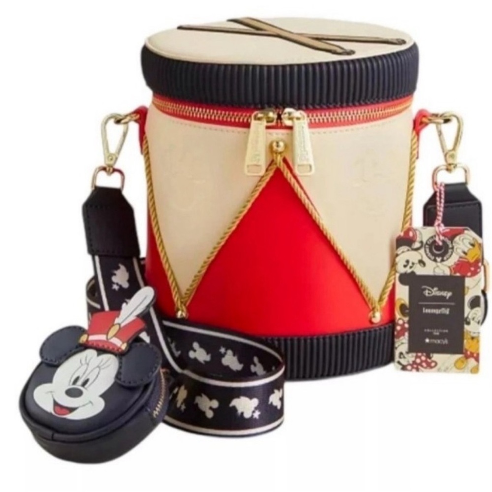 Loungefly Disney Drum Crossbody Bag - Macy’s Minnie Mouse Exclusive NWT